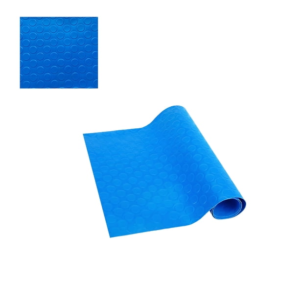 Swimming Pool Ladder Mat, Blue Waterproof Anti-Slip Ladder Pad for Indoor and Outdoor Pool Protective Use, Willow-Leaf Shape