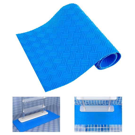 Swimming Pool Ladder Mat Protective Swimming Pool Step Pad for Above Ground Swimming Pool Ladder Pad Vinyl Non-Slip Pool Liner,24"x 9"