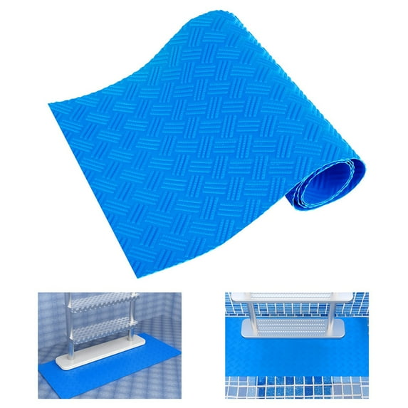Swimming Pool Ladder Mat Protective Swimming Pool Step Pad for Above Ground Swimming Pool Ladder Pad Vinyl Non-Slip Pool Liner,24"x9"