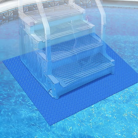 Swimming Pool Ladder Step Mat - 36" x 36" Large Non-Slip Texture Pad for In-ground or Above Ground Pools, Vinyl Stairs Stability Cushion Protector