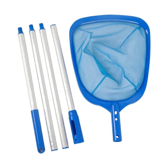 Swimming Pool Leaf Skimmer Net with 4-Section Telescopic Aluminum Pole | Fine Nylon Mesh Pool Cleaning Tool for Removing Leaves & Debris from Ponds & Hot Tubs 60 Inch