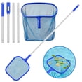 thumbnail image 1 of Swimming Pool Leaf Skimmer Net and Leaf Rake Net Set, Pool Net with Adjustable Aluminum Poles 4 Sections , Total Length 60", Debris Pickup Removal for Swimming Pools, Spas, Hot Tubs and Fountains, 1 of 7