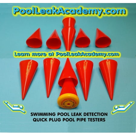 Swimming Pool Leak Detection DYE Testing Cones- Quick Plugs Set of 6