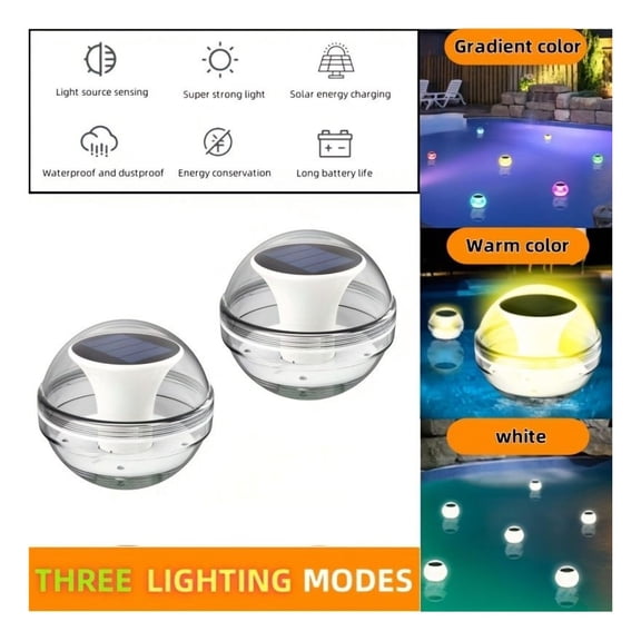 Swimming Pool Lights Solar Floating Light with Multi-Color LED Waterproof Outdoor Garden Lights 6pcs,IPX7 Waterproof Rechargeable Color Changing Led Glow Globe Pool