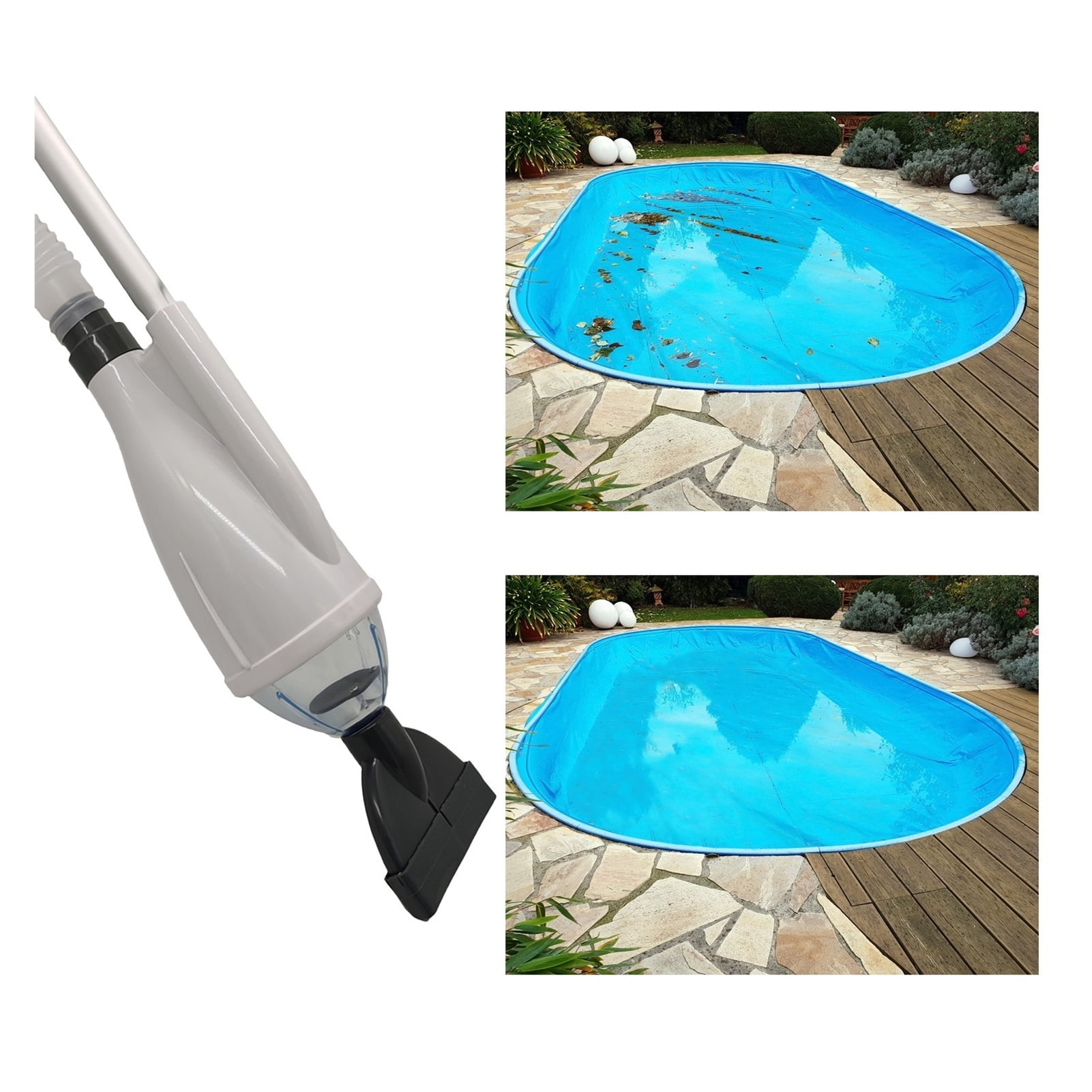 Swimming Pool Maintenance Cleaner Tool Kit Hand Held Water Vacuum ...