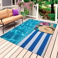 thumbnail image 1 of Swimming Pool Outdoor Rug 4x6 Ft, Non Slip Washable Area Rug, Blue Summer Beach Sea Ocean Patio Rugs Carpet Runner, Large Floor Mat for Indoor/Outdoor Deck Porch Camping, 1 of 8