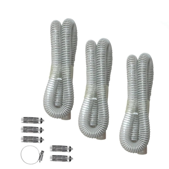 Swimming Pool Pipe and Sand Filter Connecting Pipe Set, 59 Inch Pe Pipe for Above Ground Pools, Includes 6 Stainless Steel Clamps for 1.25 Inch Fittings