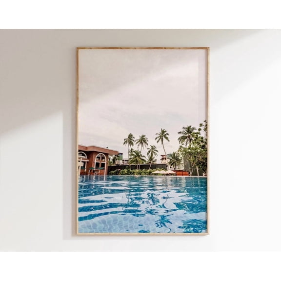 Swimming Pool Print, Summer Pool Photography, Wall Art, Modern Wall Decor, 24x36 UNFRAMED