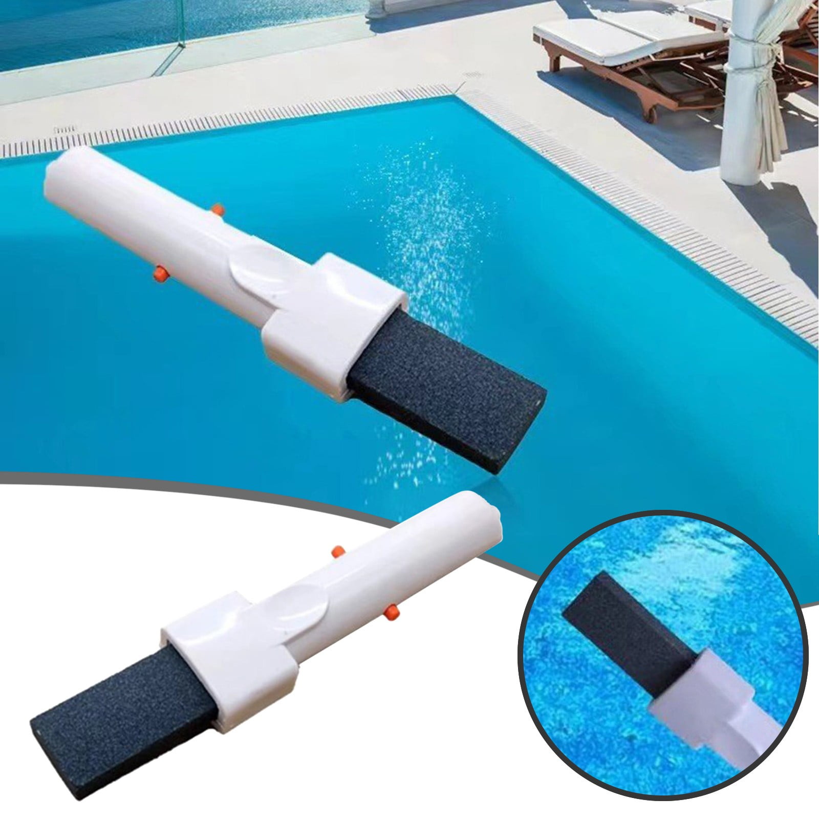 Swimming Pool Pumice Stone with Handle to Reomve Toilet Bowl, Bath, Kitchen, Pool, Spa Rust