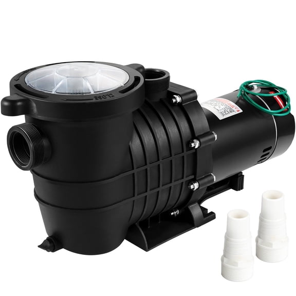 Swimming Pool Pump 1HP 5544GPH Dual Voltage 110V/220V, Above Ground Pool Pump with Strainer Basket & 2 Connectors, UL Listed 750W Pool Water Circulation Pump