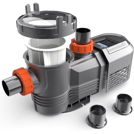 Swimming Pool Pump, 3.0 HP Variable Speed Pool Pump Inground, Powerful Self Primming Pool Pumps In/Above Ground, Low Noise Pool Pumps with Filter Basket and 2.5" Fittings