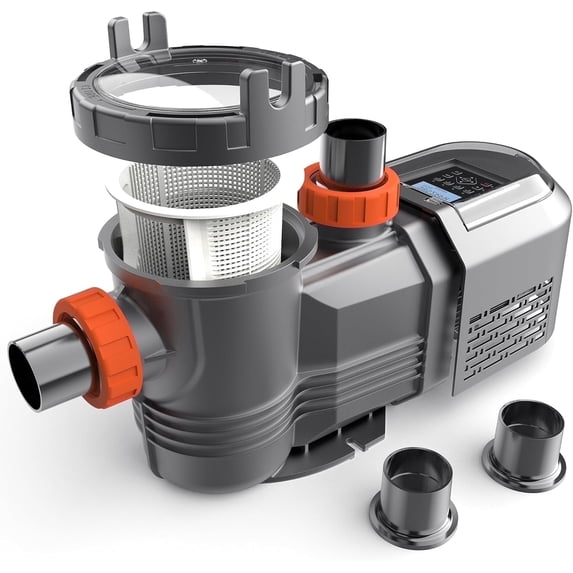 Swimming Pool Pump, 3.0 HP Variable Speed Pool Pump Inground, Powerful Self Primming Pool Pumps In/Above Ground, Low Noise Pool Pumps with Filter Basket and 2.5" Fittings