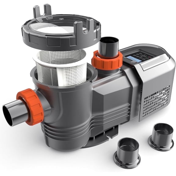 Swimming Pool Pump, 3.0 HP Variable Speed Pool Pump Inground, Powerful Self Primming Pool Pumps In/Above Ground, Low Noise Pool Pumps with Filter Basket and 2.5" Fittings