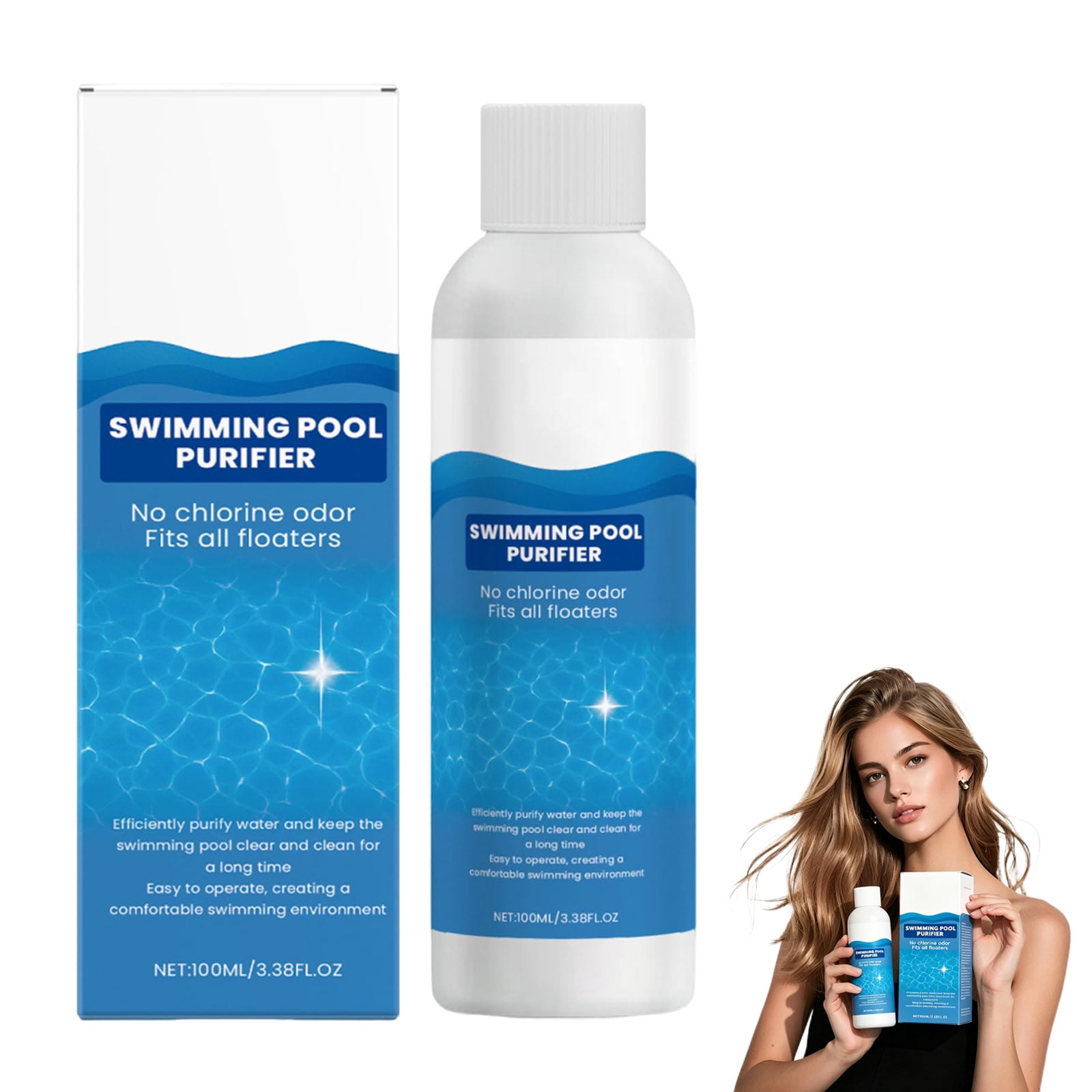 Swimming Pool Purifier, Pool Clarifier Liquid, Keeps Water Crystal ...