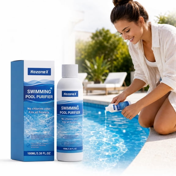 Swimming Pool Purifier, Pool Clarifier Liquid for Cloudy Water, Pool Water Care Liquid Helps Improve Clarity