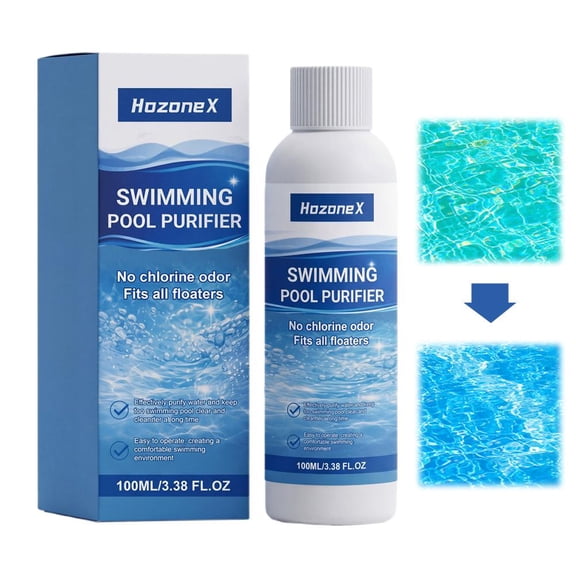 Swimming Pool Purifier,Pool Clarifier for SwimmingPool,Pro Pools Water Purifier Liquid, Keeps Waters Crystal Clear & Removes Cloudiness,Water Clarifier for IngroundPools & Ground Pools