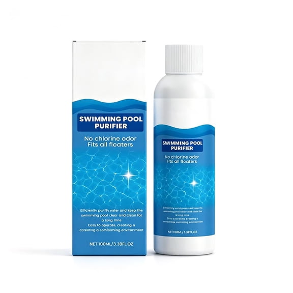 Swimming Pool Purifying Liquid–Crystal Clear Water, 2026 New Pool Clarifier for Swimming Pool, Keeps Water Crystal Clear & Removes Cloudiness for Inground Pools & Above Ground Pools