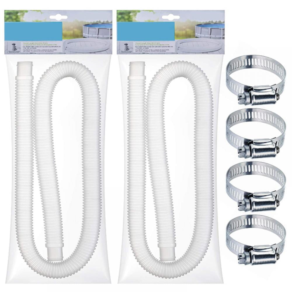 Swimming Pool Replacement Hose, Replacement Hose for Above Ground Pools, Filter Pump Hose 1.25" Diameter for Pump Models（330 GPH, 530 GPH, 1,000 GPH）,Pack of 2