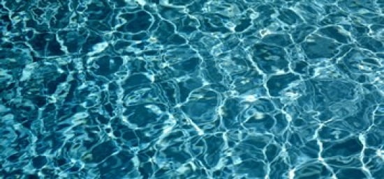 Swimming Pool Ripples Sacramento CA USA Canvas Art - Panoramic Images (24 x 12)