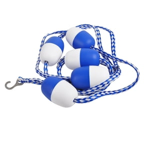 Swimming Pool Safety Rope with Floats, 9.8Ft Pool Divider Rope with Pre-Assembled Stainless Steel Hooks, Floating Lane Line for Indoor Outdoor Pool Depth Separation