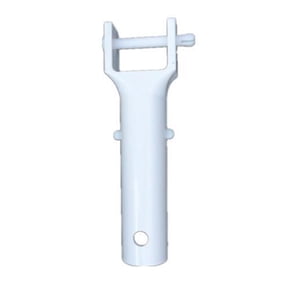 Swimming Pool Spa Vacuum Head Handle Replacement W/ V-Clip & Pin White For Repairing Net Brush'S Garden Supplies
