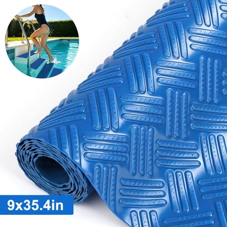 Swimming Pool Step Mat, EEEkit Protective Pool Ladder Mat Ladder Pad with Non-Slip Texture for Above Ground Pool Ladde, Blue