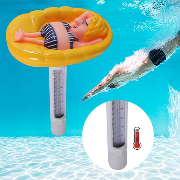 Swimming Pool Temperature Gauge, Rvkxad Floating Thermometer For Kids, Durable PVC Plastic Pool Water Temperature Gauge, Easy Read Float Gauge For Pool Hot Tub Spa