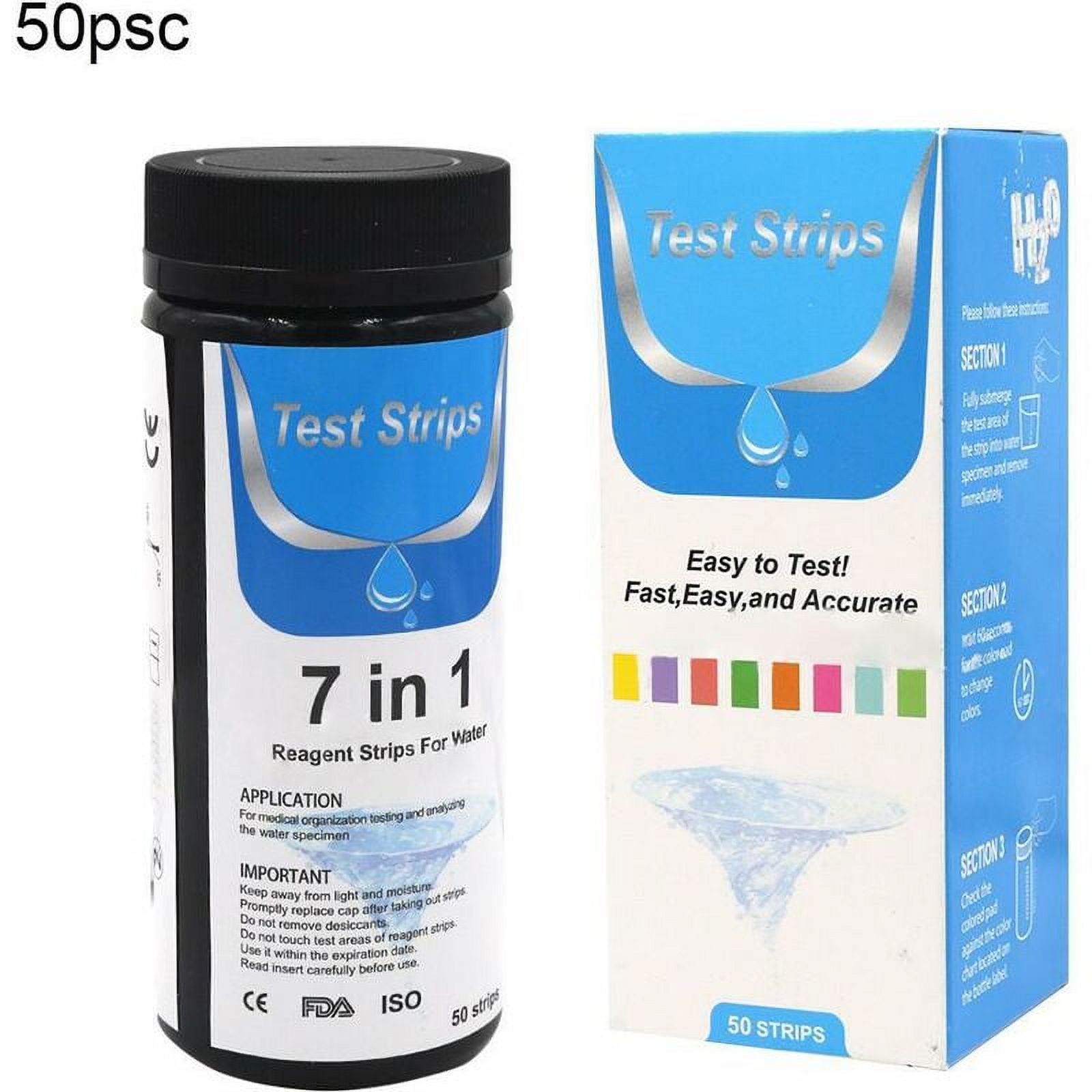 Swimming Pool Test Strip, 7 in 1 Swimming Pool Test Strips, Set of 50 Strips for Water Quality