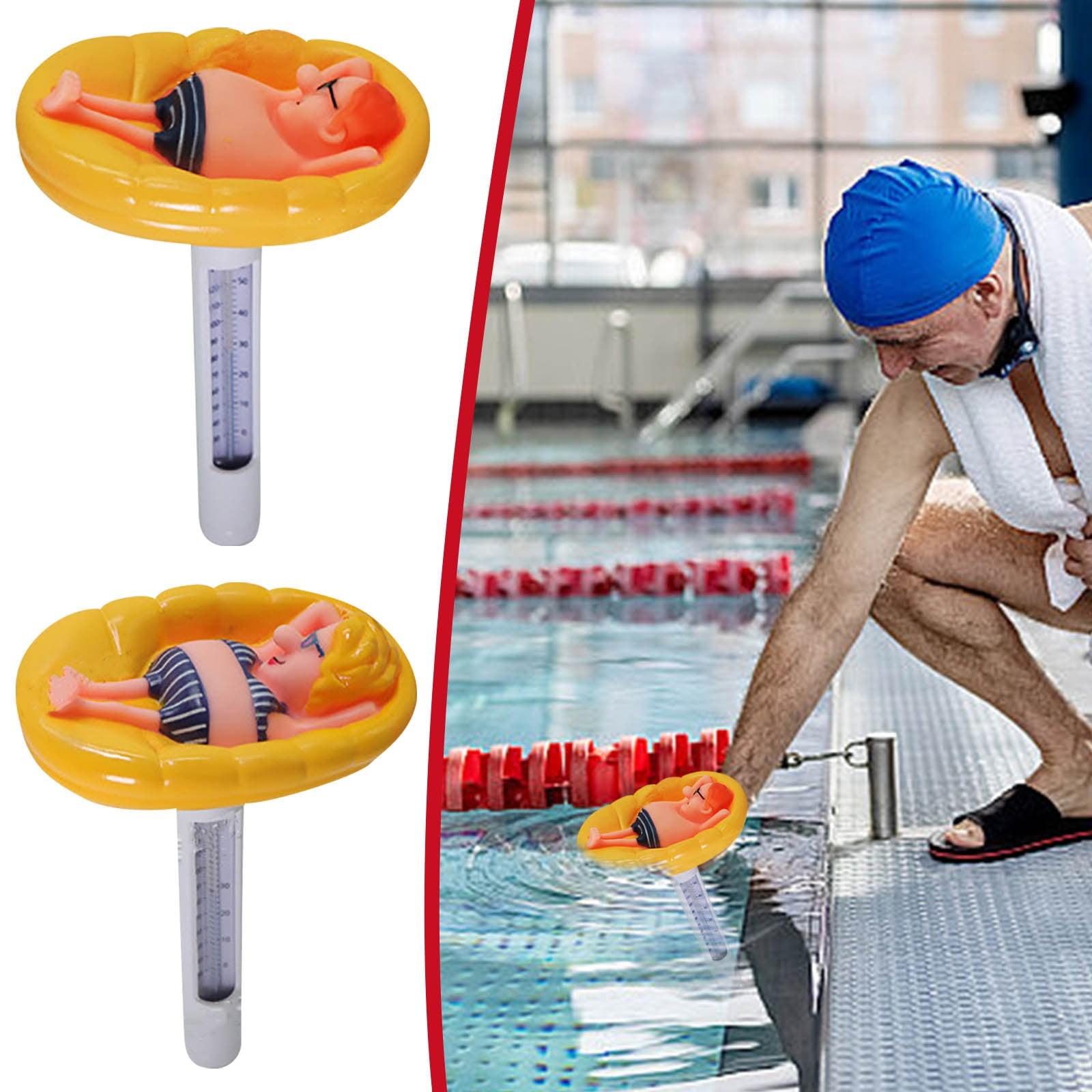 Swimming Pool Thermometer Floating Temperature Gauge | Pool Spa Hot Tub ...