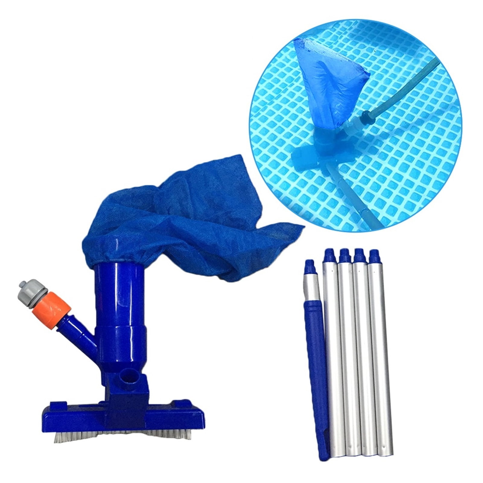 Swimming Pool Vacuum Cleaner Suction Head Pond Fountain SPA Cleaner Brush With Handle Cleaning Tools ,Great Suction Power
