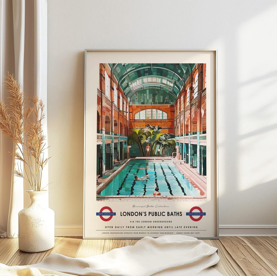 Swimming Pool Wall Art, London Print, Swimming Art Print, Swimming ...