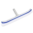 thumbnail image 1 of Swimming Pool Wall & Tile Brush ,18" Heavy Duty Vinyl Polished Aluminum Back Cleaning Brush Head Designed for Cleans Walls, Tiles & Floors, Nylon Bristles Brush Head with EZ Clips (Pole not Included), 1 of 7