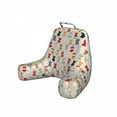 thumbnail image 1 of Swimming Reading Pillow Cover, Illustration of Retro Style Swimsuits, Unstuffed Printed Bed Rest Case from Soft Fabric, XL Size, Pale Eggshell Multicolor, by Ambesonne, 1 of 4