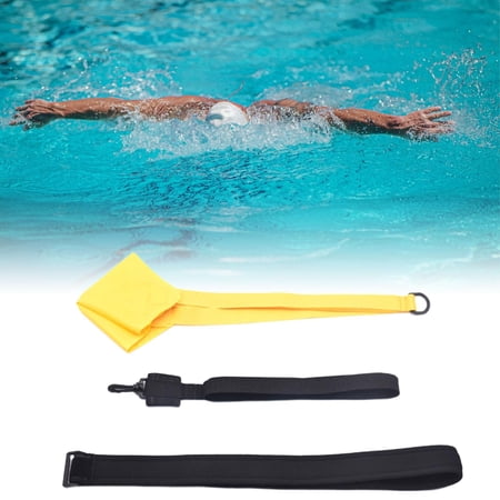 Swimming Resistance Parachute Swim Trainer with Adjustable Belt Strength Training Tool Training Equipment for Beginners Agility Training 20cm Yellow