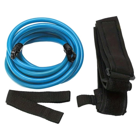 Swimming Resistance Training Belt Set with Elastic Bands for Strength Endurance Workout Gear Adults Athletes Swim