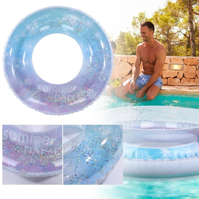 , Inflatable Pool Floats Swim Tube Raft Toy with Decorations, Pool Floaties Summer Water Fun Lounge Beach Lake Party Supplies