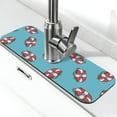 Swimming Ring Red Faucet Mat for Kitchen Sink, Absorbent Fast Drying