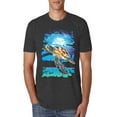 thumbnail image 1 of Swimming Sea Turtle Animal Lover Mens Premium Tri Blend T-Shirt, Vintage Black, 2XL, 1 of 3