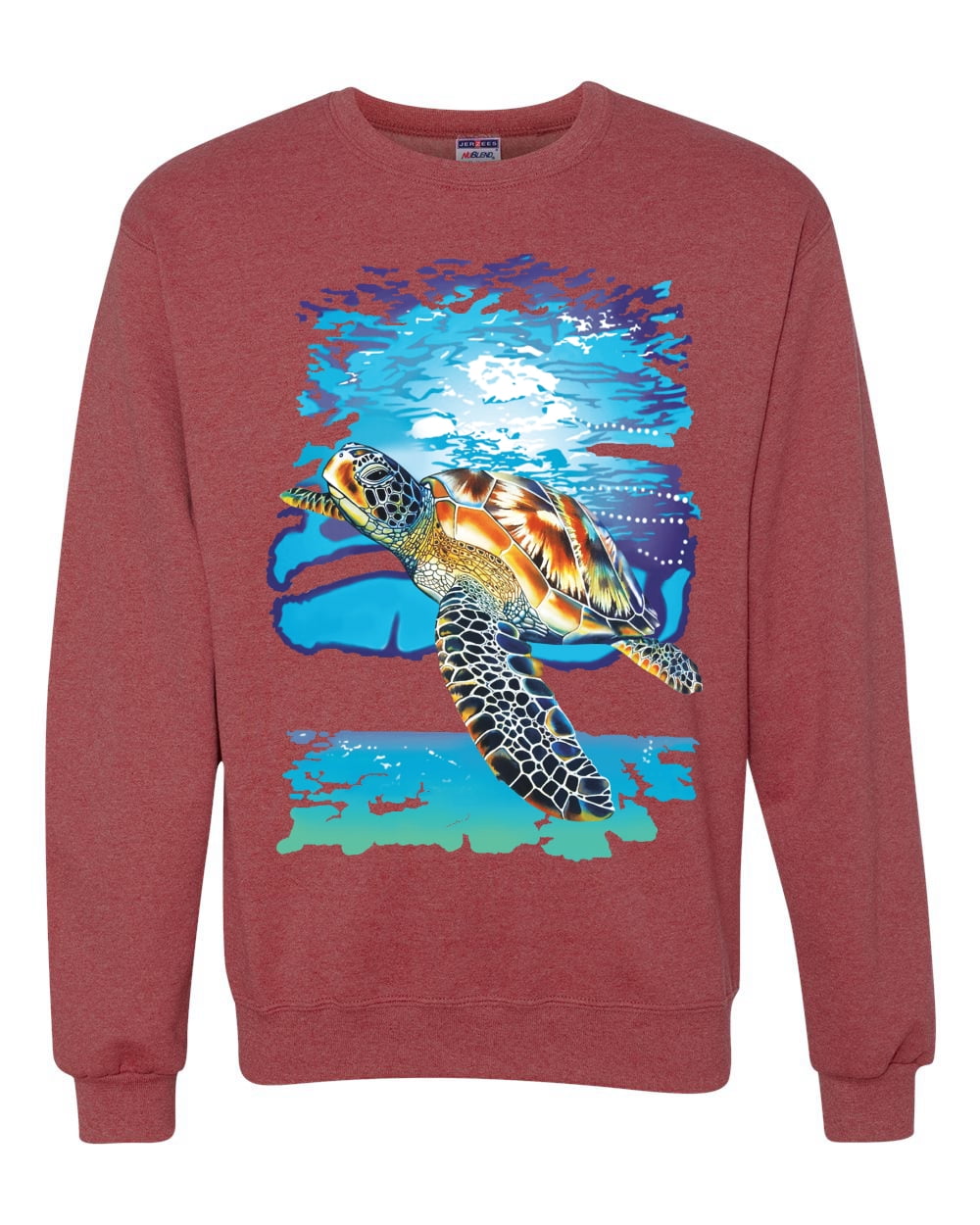 Swimming Sea Turtle Animal Lover Unisex Crewneck Graphic