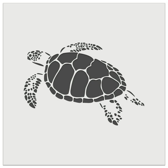 Swimming Sea Turtle DIY Cookie Wall Craft Stencil - 4.5 Inch