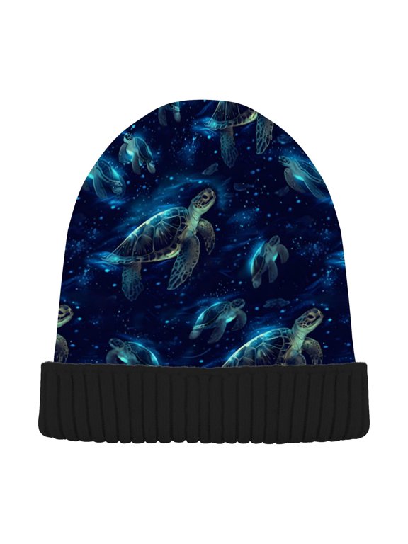 Swimming Sea Turtles Beanie Hat Unisex Warm Winter Hat Cap For Women Men Winter Running