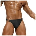 thumbnail image 1 of Swimming Shorts for Men Men's Low Waist O Ring Swim Briefs Bikini Thin Breathable Quick Dry Swimwear Swim Trunks Men's Swimwear Black M, 1 of 3