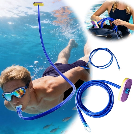 Swimming Snorkel, Underwater Breathing Tube with Float Head, Swim Breathing Pipe for Adult Diving, Swimming, Water Sports, and Outdoor