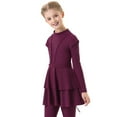 thumbnail image 1 of Swimming Suit for Girls 3 Piece Modest Swimwear Long Sleeve Rash Guard Cap Top Swim Pants Girls' Rash Guard Sets 10-11 Years, 1 of 6