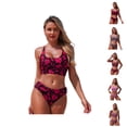 thumbnail image 1 of Swimming Suits for Women Floral Print Tankini Bikini Set Two Piece Bathing With Comfort Bottoms, 1 of 7