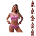 thumbnail image 1 of Swimming Suits for Women Floral Print Tankini Bikini Set Two Piece Bathing With Comfort Bottoms, 1 of 8