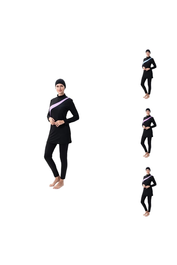 Swimming Suits for Women Long Sleeve Full Coverage Tankini Sun Protection Conservative Swimwear Two Piece Bathing Suit for Beach
