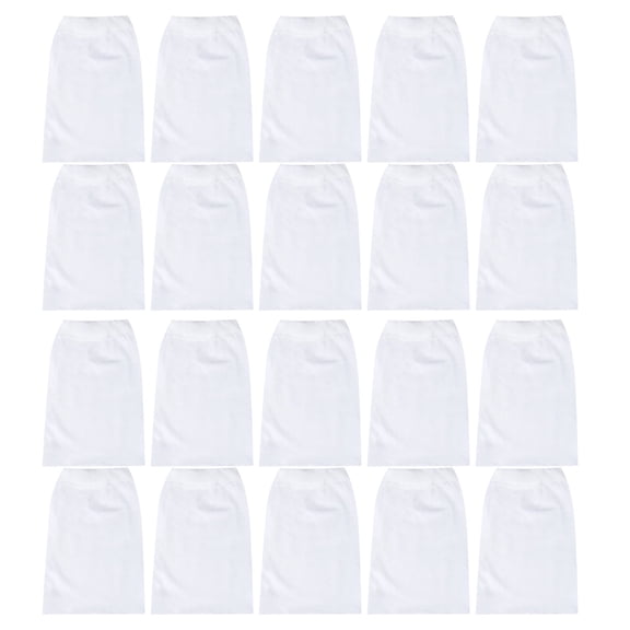 Swimming Swimming Pool Accessories - Fine Mesh Pool Socks for Pool and Spa Filtration and Preservation 20 Piece Set 20PCS, 13cmx22cm, White