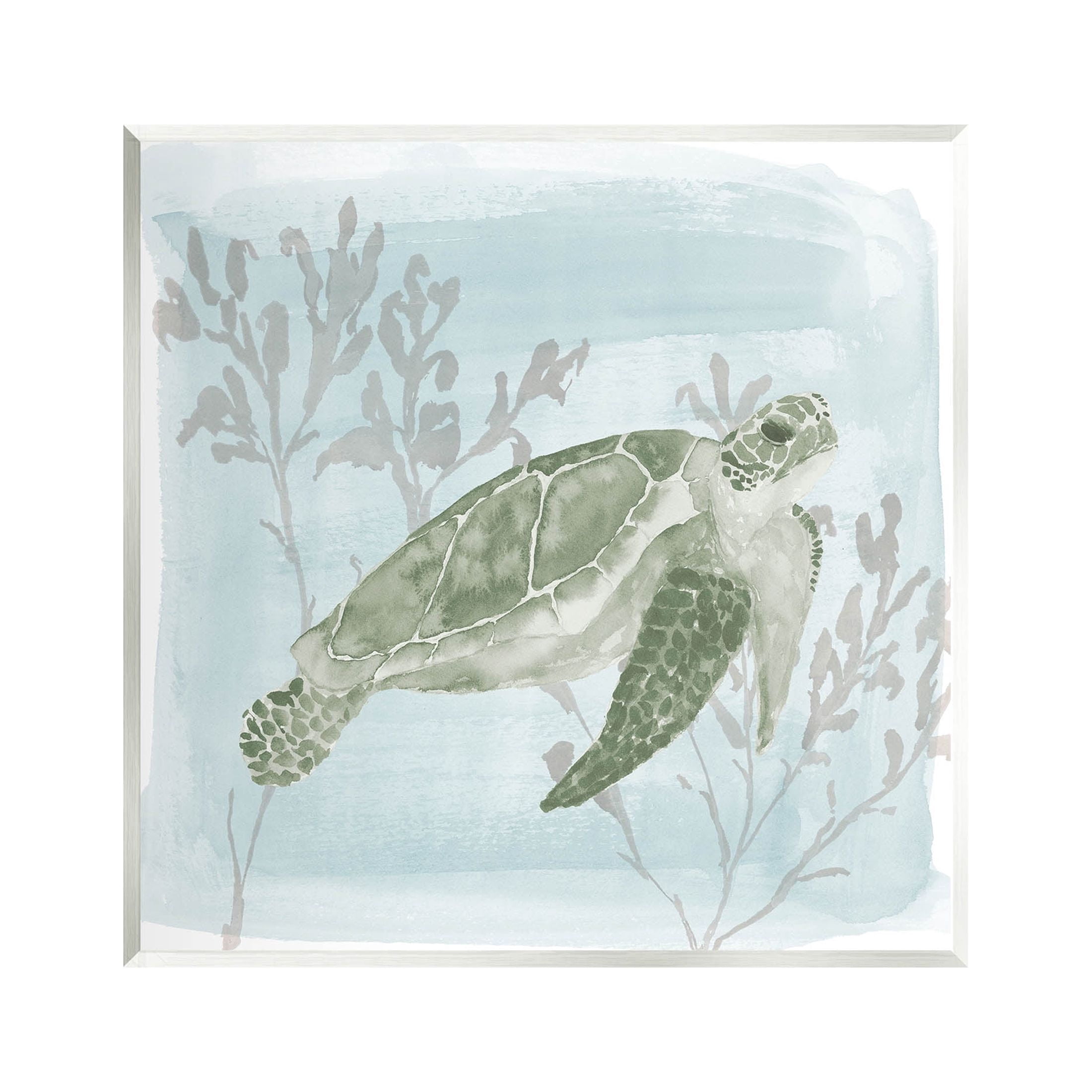 Swimming Tortoise Underwater Scene Animals & Insects Graphic Art Unframed Art Print Wall Art