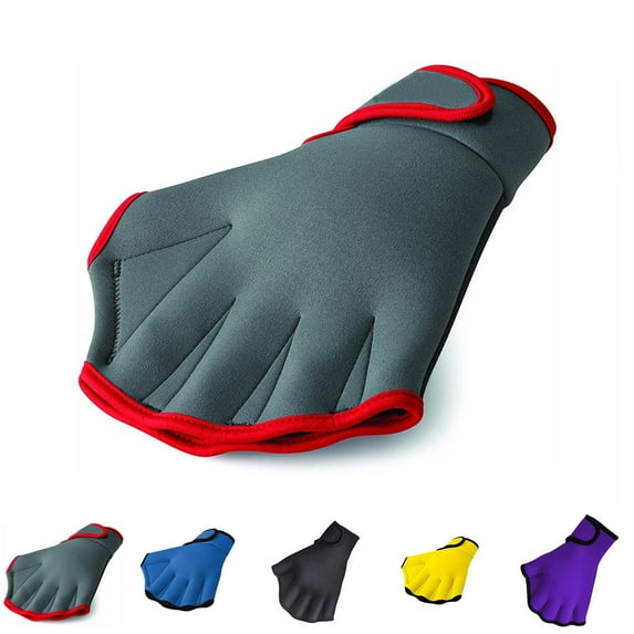 Swimming Training Gloves Water Resistance Fitness Wear With Wrist Strap